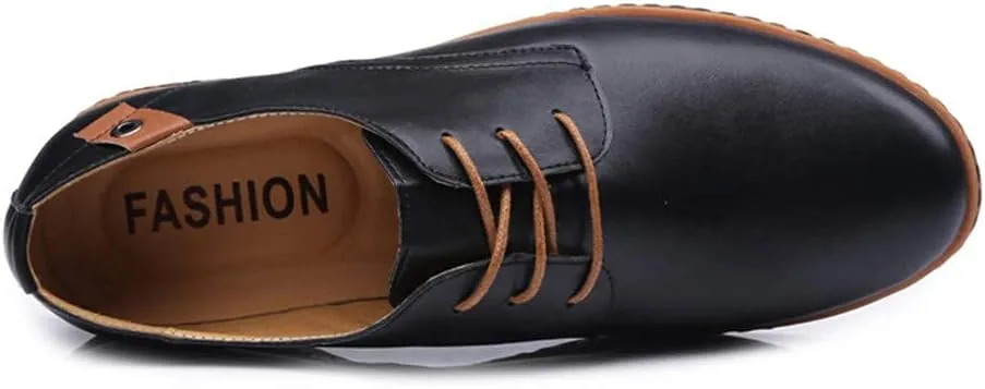 ZHOUYF Mens Dress Shoes Fashion Business Formal Leather Shoes Lace-up Round-Toe Breathable Oxford Shoes Wedding Shoes for Men