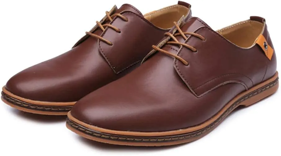 ZHOUYF Mens Dress Shoes Fashion Business Formal Leather Shoes Lace-up Round-Toe Breathable Oxford Shoes Wedding Shoes for Men