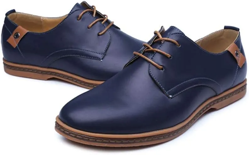 ZHOUYF Mens Dress Shoes Fashion Business Formal Leather Shoes Lace-up Round-Toe Breathable Oxford Shoes Wedding Shoes for Men