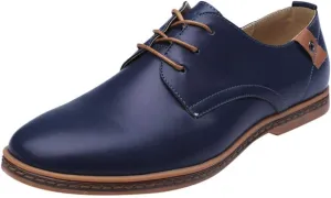 ZHOUYF Mens Dress Shoes Fashion Business Formal Leather Shoes Lace-up Round-Toe Breathable Oxford Shoes Wedding Shoes for Men