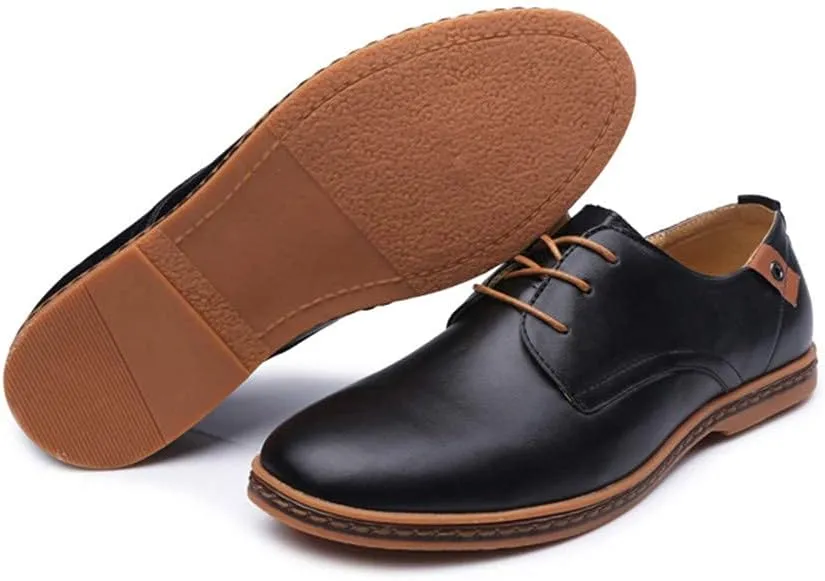 ZHOUYF Mens Dress Shoes Fashion Business Formal Leather Shoes Lace-up Round-Toe Breathable Oxford Shoes Wedding Shoes for Men