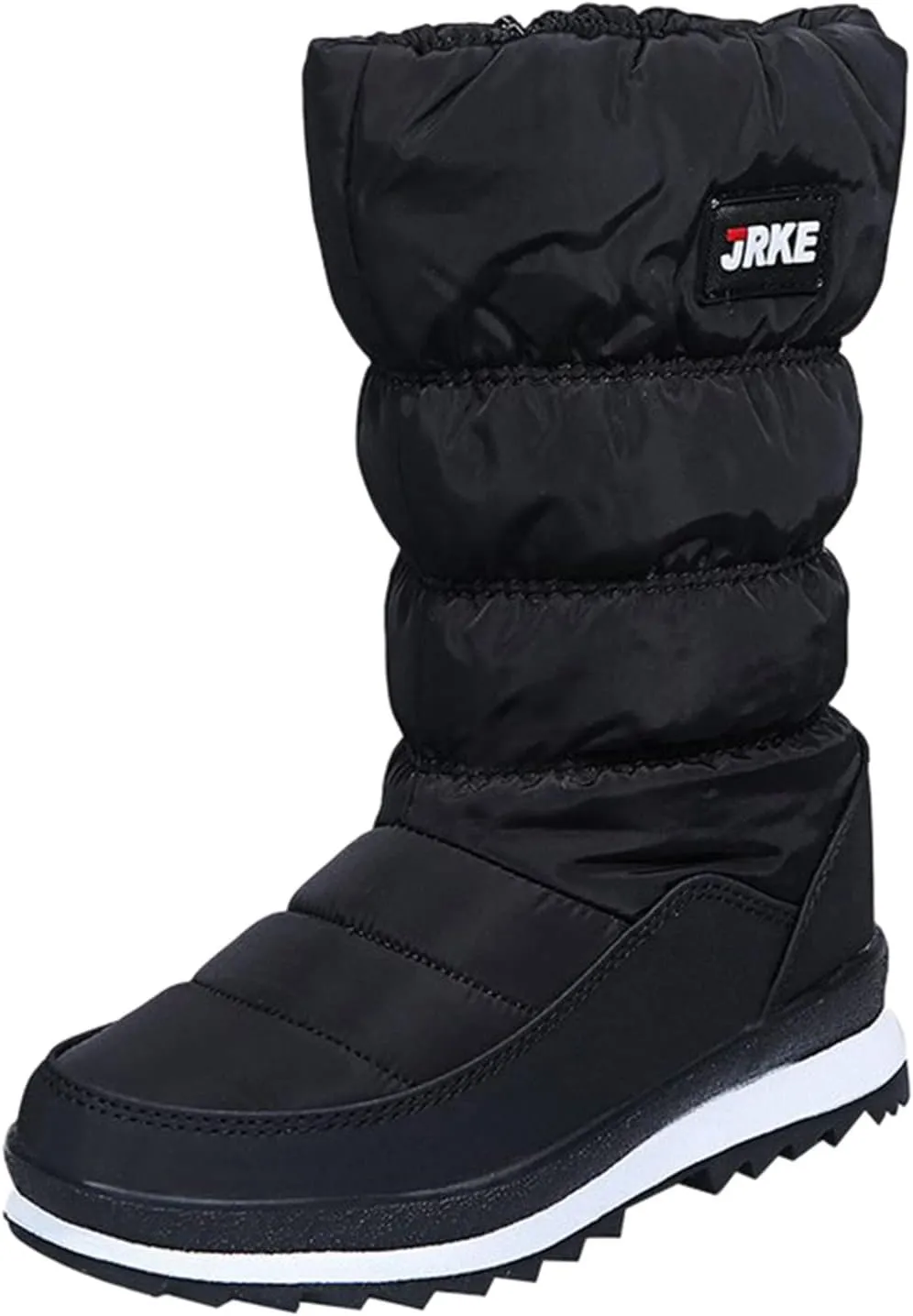 Zipper Snow Boots For Women Slip On Winter Boots Warm Ski Boots Mid Calf Outdoor Boots Anti Slip Fur Lined Boots